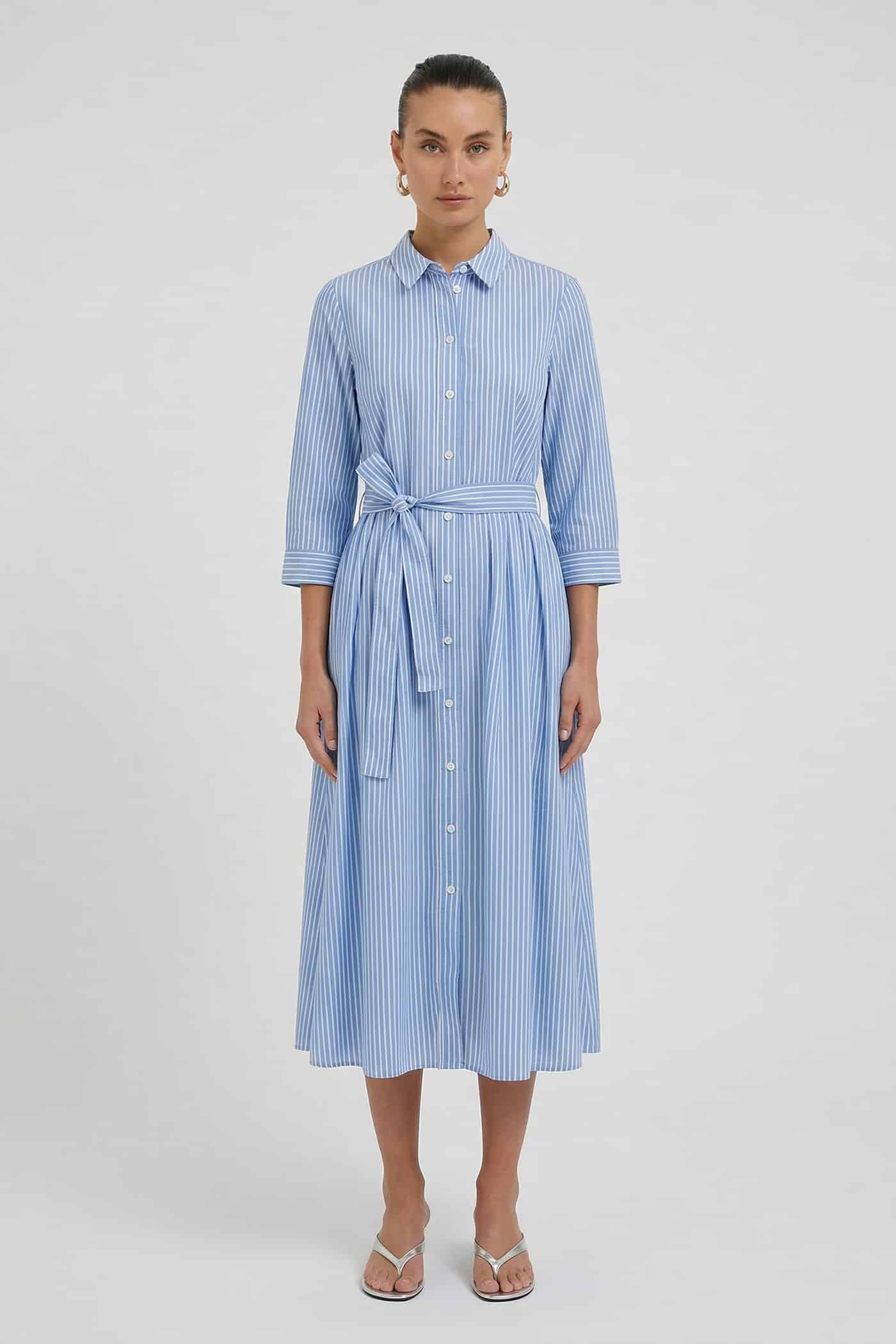 Oui_dress-striped_1
