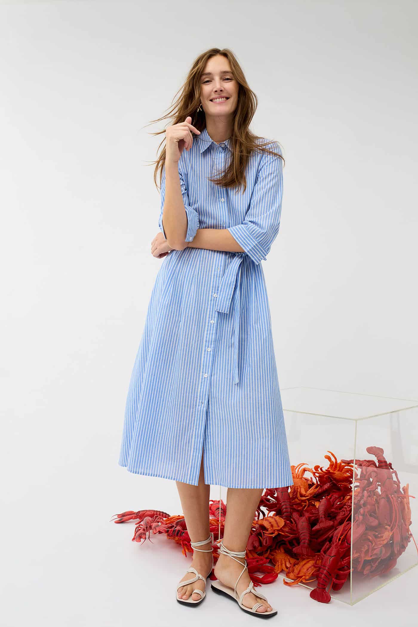 Oui_dress-striped_4